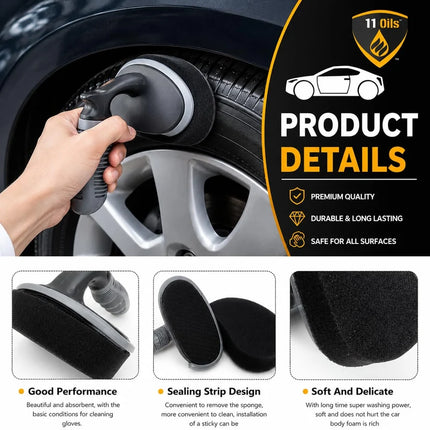 Tire Shine Applicator Brush – Easy & Even Tire Dressing