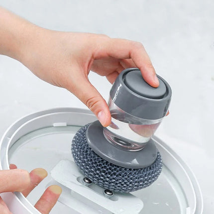 Liquid Soap Dispensing Dishwashing Brush – Easy Kitchen Cleaning