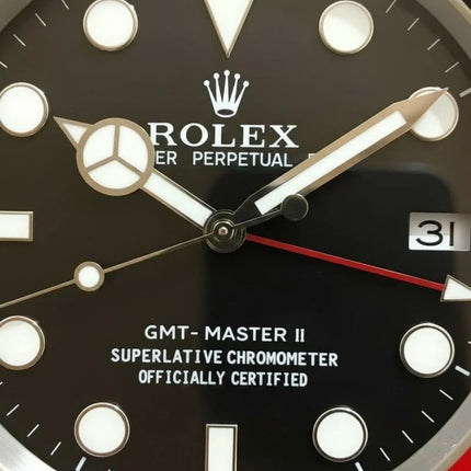 Luxury GMT Wall Clock – Elegant Rolex-Inspired Design