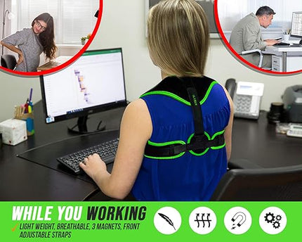 Magnetic Posture Corrector Belt – Adjustable Back Support