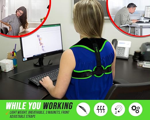 Magnetic Posture Corrector Belt – Adjustable Back Support